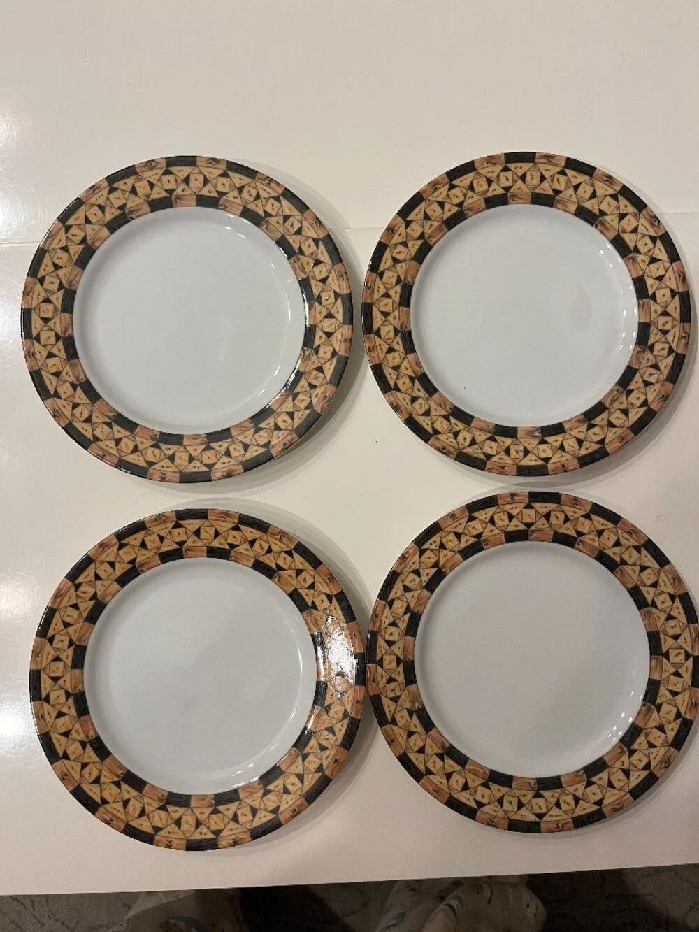 TAITÙ Milano Legno Salad Plates 7.5” Set of 4 - Emilio Bergamin 1987